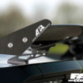 Spoiler on twin-turbo ford mustang