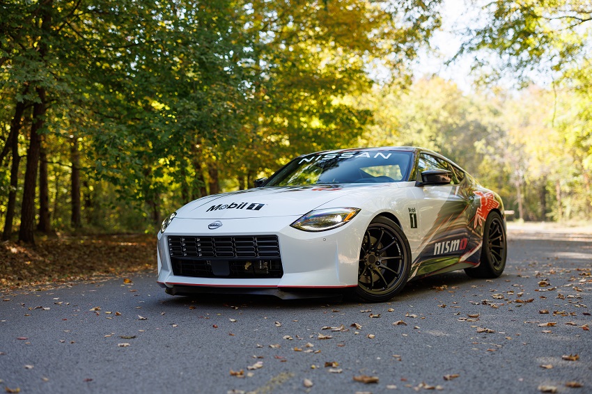 A front shot of the Nissan Z Nismo demo car