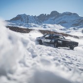 1968 Dodge charger drifting in the snow
