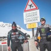 Luke and Alex at Courchevel airport for drifting in the snow