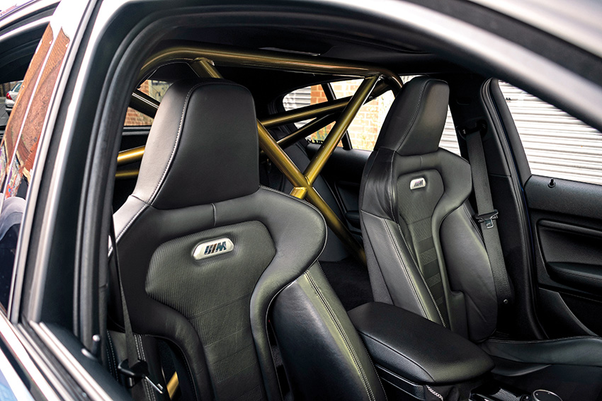 Interior roll cage and M seats in BMW M140i