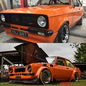 Before and after of the mk2 escort mexico build
