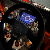 Steering wheel on modified ford escort mexico