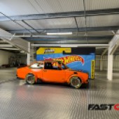 Modified Ford Escort Mexico at Hot Wheels Legends tour