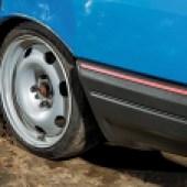 rear steel wheels on modified Ford Sierra wagon