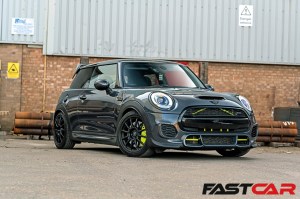 Front 3/4 of modified mini f56 jcw