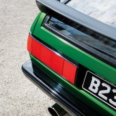 Detail shot of badge on modified mk2 scirocco