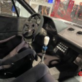 Stripped interior in Ferrari