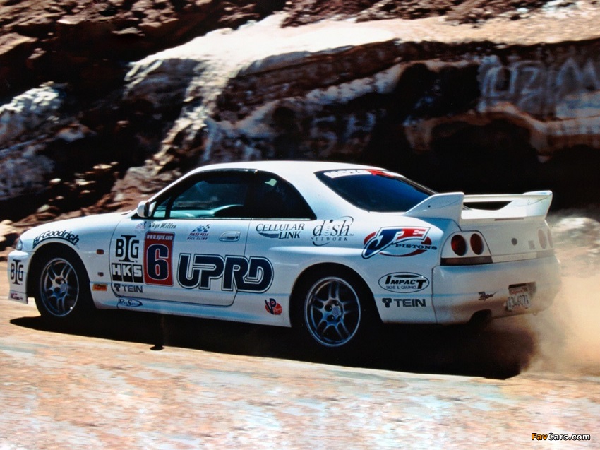 Rhys Millen driving Leon's 'Big Bird' R33 at Pikes Peak before the car was cast in The Fast & The Furious