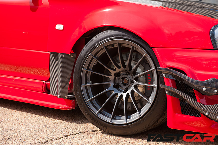 Wheels on Tuned Nissan Skyline GT-R R34