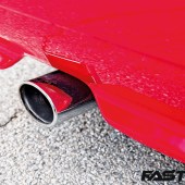 Exhaust tip on Tuned VW Golf Mk2 Rallye