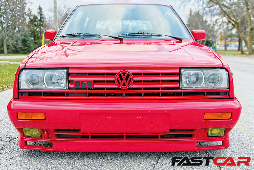 front grille on Tuned VW Golf Mk2 Rallye
