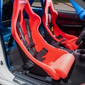 A detailed shot of the car's seats.