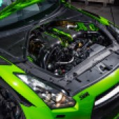 Engine shot of Nissan GT-R