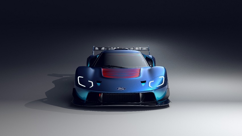 A head-on look a the Ford GT Mk IV.
