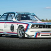 front 3/4 shot on BMW E30 M3 Race Car