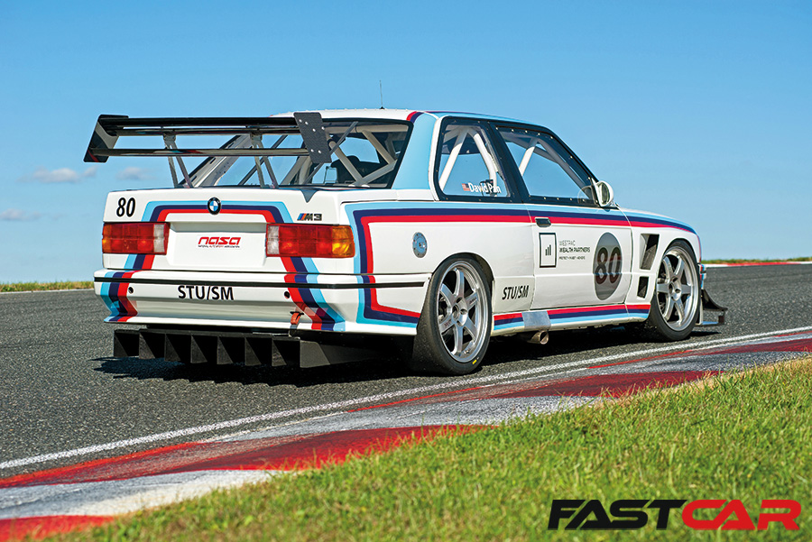 rear 3/4 BMW E30 M3 Race Car