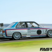 BMW E30 M3 Race Car on track