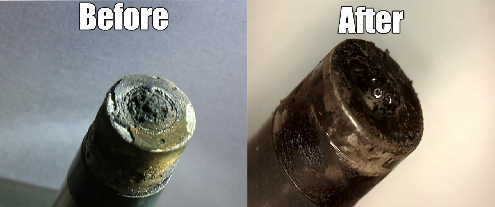 before and after injector cleaning
