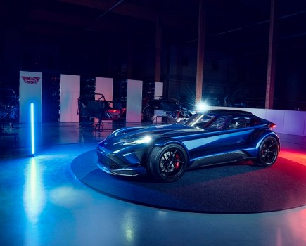 The Donkervoort F22 in a studio.