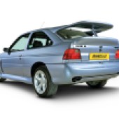 Rear 3/4 shot of Ford Escort Cosworth T25