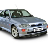 Front 3/4 shot of Ford Escort Cosworth T25