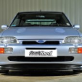 Front end shot of Ford Escort Cosworth T25
