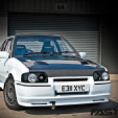 front on shot of tuned s2 escort rs turbo