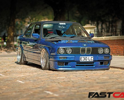 Front 3/4 shot of turbocharged BMW E30 325i