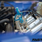 Detail engine shot on turbocharged BMW E30 325i