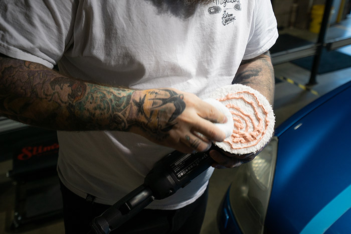 A healthy amount of product is needed for paint correction