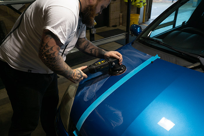 Add more pressure for heavy paint correction
