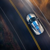 Overhead view of 2024 Chevrolet Corvette E-Ray 3LZ convertible