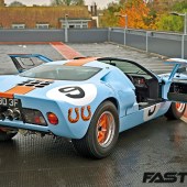 Ford GT40 continuation rear with doors open