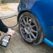Spray the alloy wheels liberally with cleaner