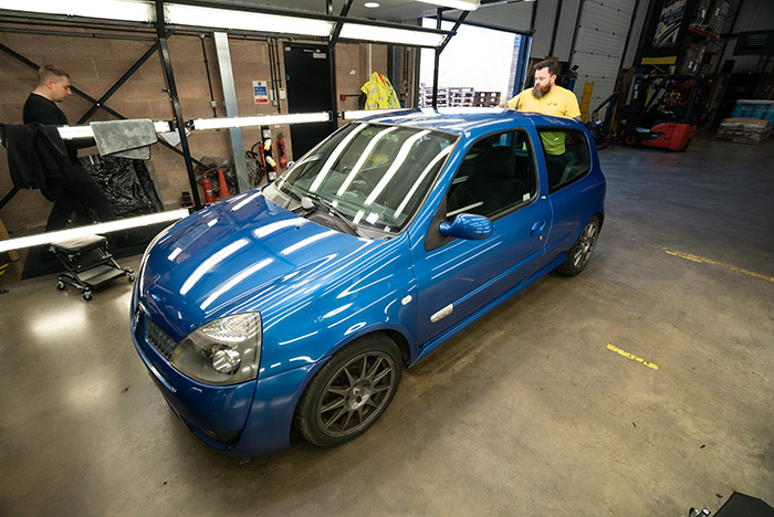 Renault Clio after being waxed 