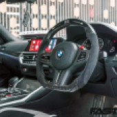 BMW G80 M3 interior shot with carbon