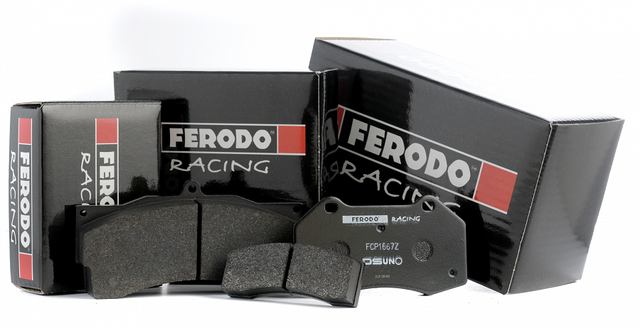 A set of Ferodo brake pads.