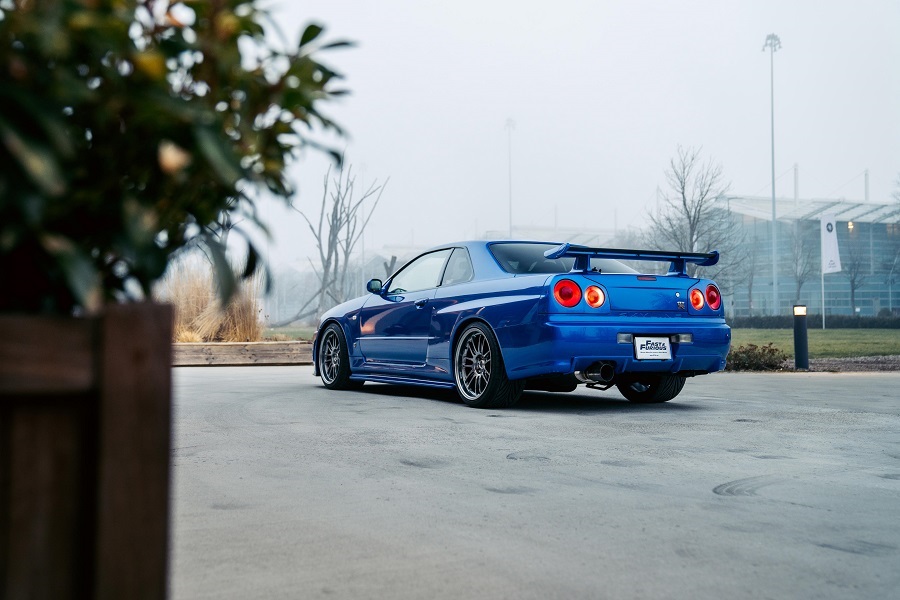 The rear end of a Fast & Furious Skyline