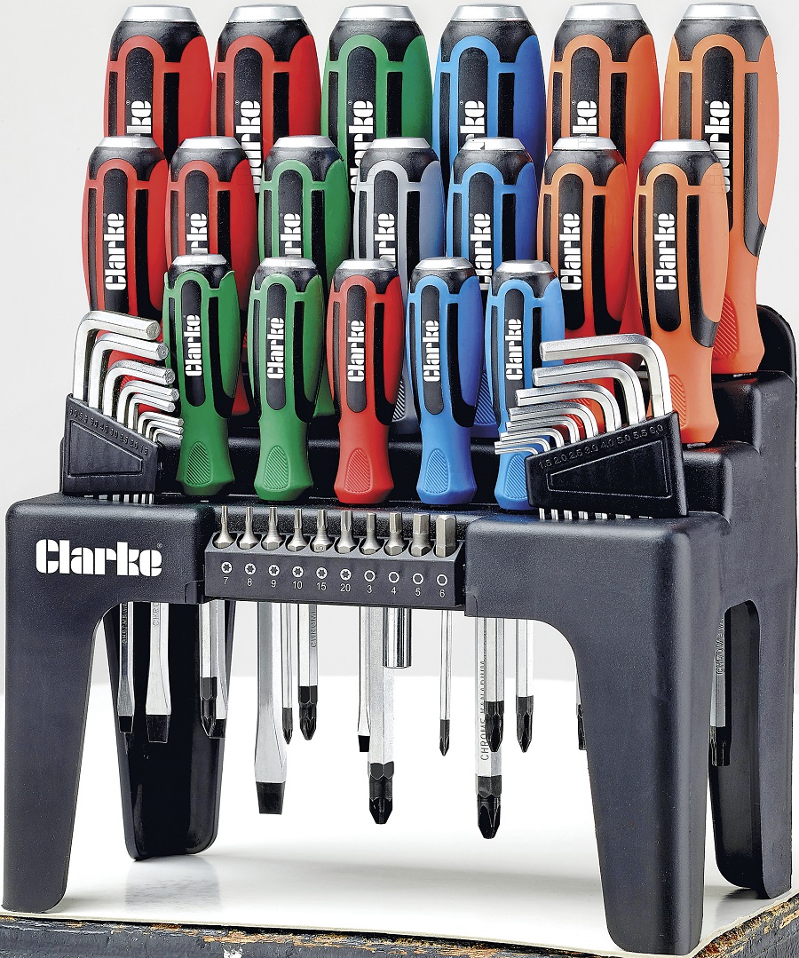 Machine Mart Clarke 44-piece screwdriver set.