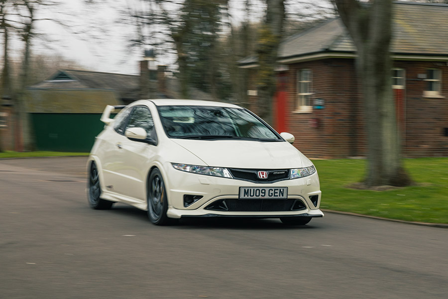 Front driving shot of Mugen Civic Type R FN2
