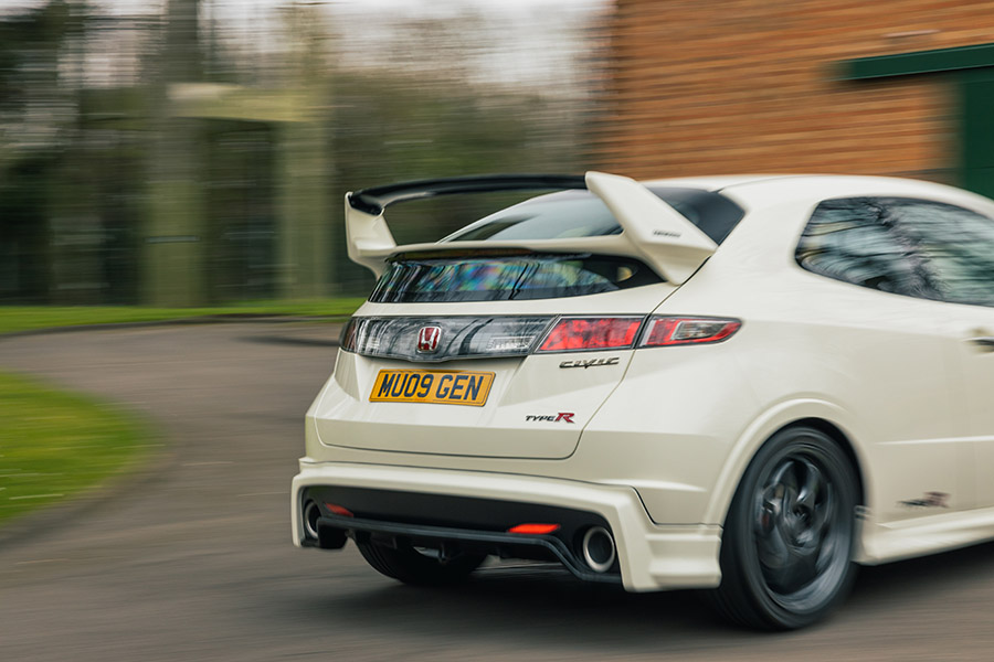 rear driving shot of CTR