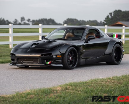 Front 3/4 shot of rocket bunny FD Mazda RX-7