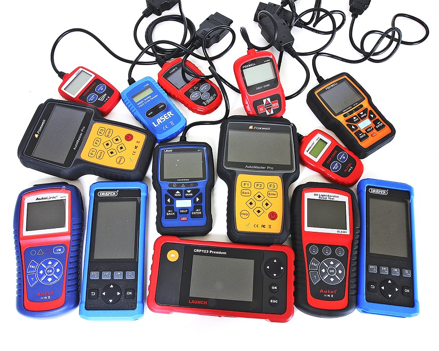 A selection of obd2 fault code readers and scanners