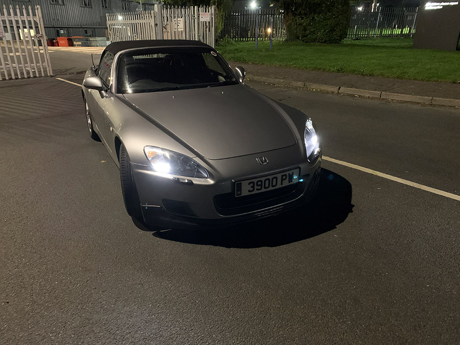 LED headlights fitted to Honda S2000