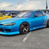 blue Nissan Silvia S15
