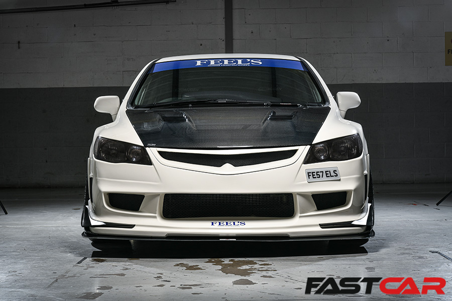 Modified Honda Civic Type R FD2 front on shot