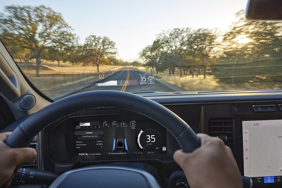 head-up display on a Ford Super Duty