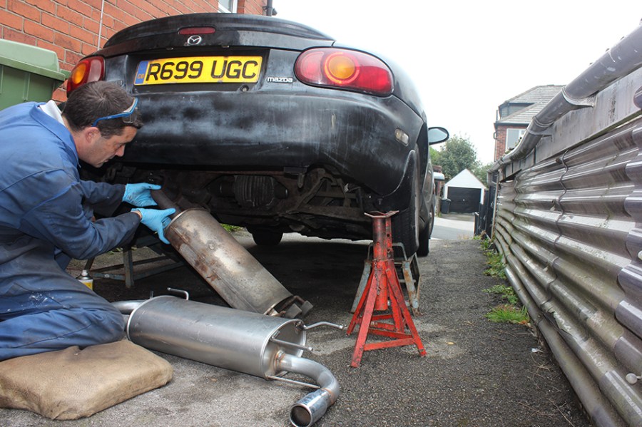 Fix a blowing exhaust on a MX-5