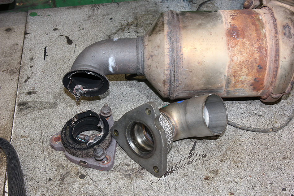 Repair exhaust sections that are blowing